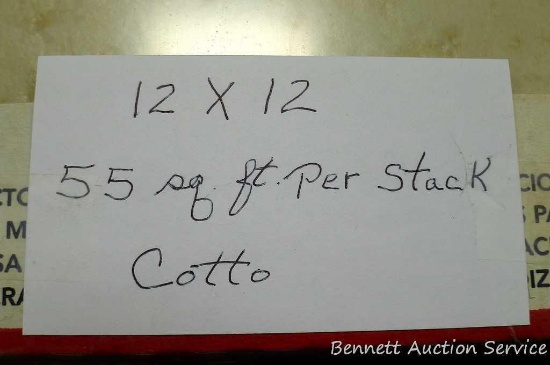 Cotto 12" x 12" tile, 5 boxes. 55 sq. ft. total. Matches lots 813, 815 and 816.