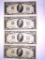 Four U.S. Ten dollar bills, series 1950, 1950A, 1950B, 1950B