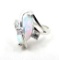 Seller's description states 'marquise cut white fire opal ring, size 8'.