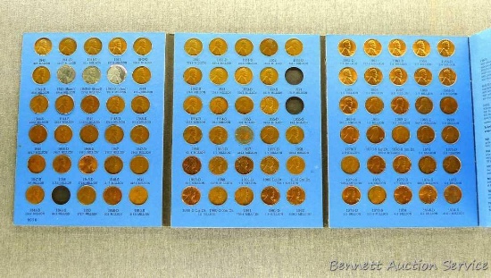 Lincoln Cents 1941-1974 with some gaps in dates, mint marks unverified