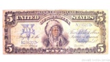 Series of 1899 $5 Silver Certificate - Indian Chief Large Note