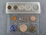 Various 1954 coins in unsealed holder. Some look cleaned. 1965 U.S. Special Mint set.