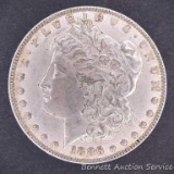 1886 Morgan silver dollar, EF