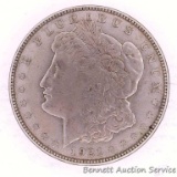 1921 D Morgan silver dollar.