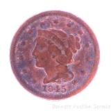 1845 Liberty head large cent, braided hair