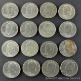 Sixteen mixed date Eisenhower Dollars