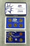 1999 U.S. mint proof set, 10 pcs.