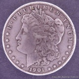 1901 O Morgan silver dollar.