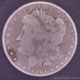 1901 O Morgan silver dollar.