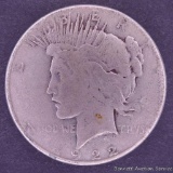 1922 S Peace silver dollar.