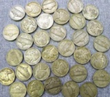 33 Jefferson war nickels (silver)