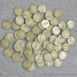 61 Jefferson war nickels (silver)