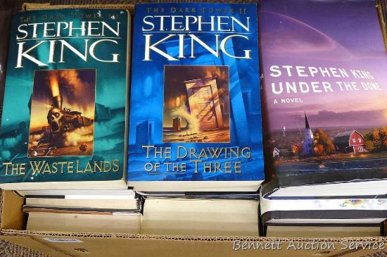 Large assortment of Stephen King books.