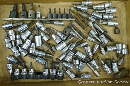 Craftsman, Snap On, Williams, other USA and foreign drivers including torx, hex, screw. Metric and