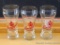 Three Leinenkugel's Chippewa Pride Beer glasses Two stand 5-3/4