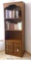 Nice sturdy bookcase with enclosed storage on bottom. Stands approx. 72