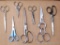 Seven pair of scissors - great for an office or sewing room. Scissors by Fuller Brush Company,