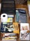 Office supplies including Creamettes promotional tape, Casio adding machine, assorted staples,