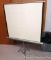 Wards projector screen folds for easy storage. Sturdy piece in good condition