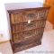 Four drawer dresser with dove tailed drawers is sturdy and in good condition. Stands 45