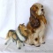 Spaniel and Collie figurines are both in good condition with no chips noted. Spaniel is marked