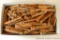 Collection of heavy duty wooden clothespins. Box measures approx. 11