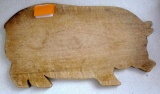 Pig cutting board is approx. 14-1/2