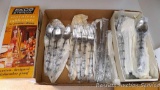 Set of Ecko Eterna stainless tableware, as new. I counted 16 teaspoons, 8 tablespoons, 8 dessert