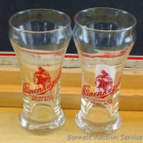 Two Leinenkugel's Chippewa Pride Beer glasses. Each glass stands 5-3/4