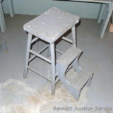 Sturdy homemade wooden step stool is 9