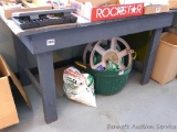 Homemade sturdy wooden table is 53