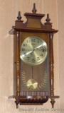 Linden wall clock with cordless electric chime. Clock is not currently running - may just need a new