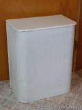 Nice clothes hamper is sturdy and in good condition, stands 2' tall x 20