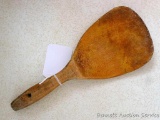 Antique wooden butter paddle is 10