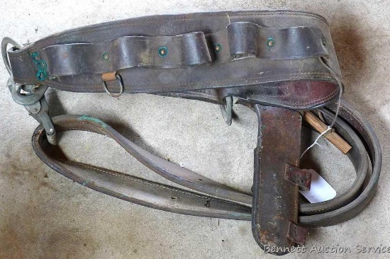 Vintage leather lineman's belt.