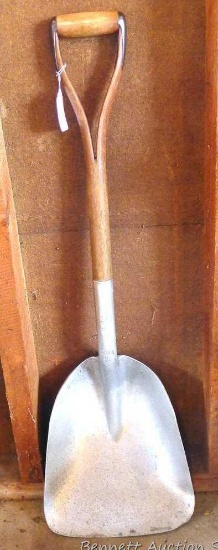 Small grain shovel is 38" x 12" and appears in good condition.