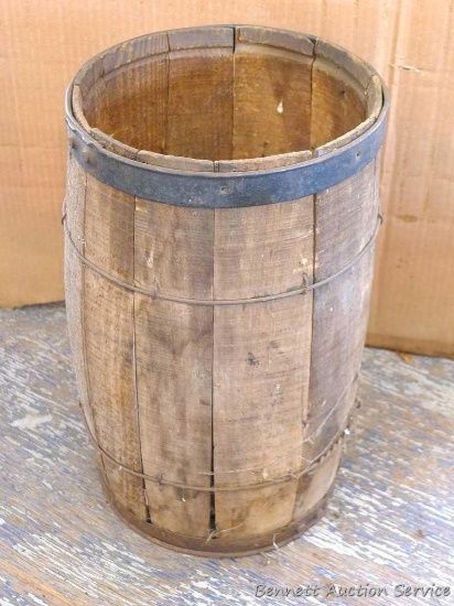 Vintage nail keg, 10" x 17".