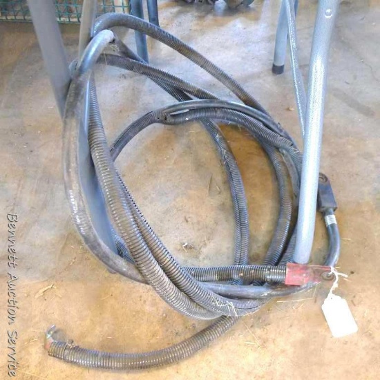 Positive and negative battery cables for side post battery. Cables approx. 3/4" diameter.