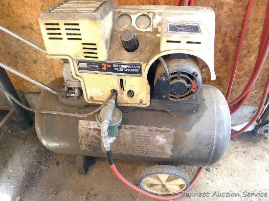 Craftsman 3 hp twin cylinder air compressor with 30 gallon tank is much quieter than new