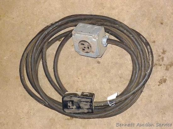 220 volt extension cord for welder, camper or whatever it fits. Approx. 30 ft.