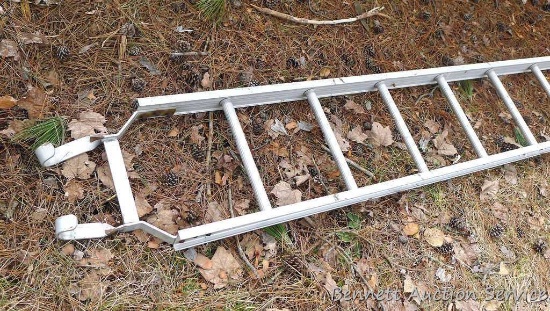 Aluminum hook ladder section is approx. 18' long and in good condition.