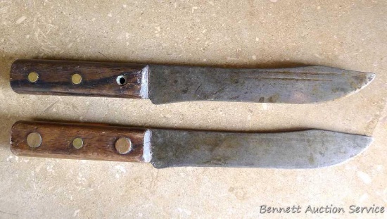 Two Hammer Forged knives, made in USA. Approx. 11-1/4" long.