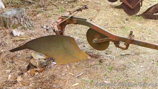 Old single bottom plow will be nice for light work or decoration. Approx. 8' long.