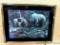 Bear and Cubs picture: Metallic foil picture, glints several colors in the light. 1/4 