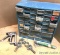 Organizer, Staple Gun, Oar Locks and Multi-purpose Stakes: Plastic organizer with 30 small drawers,