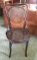 Ladies' Parlor Chair: Rich mahogany bent-wood, spline-caned seat and back. Caning in great shape,