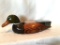 Wooden Duck: Carved wood duck, fireplace match holder. 16.5