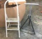 Step Stool and Helping Hands Tripod. Convenient folding 2-step step-stool and adjustable height