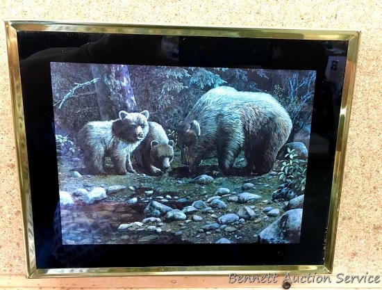 Bear and Cubs picture: Metallic foil picture, glints several colors in the light. 1/4 " D x 10 1/4"W