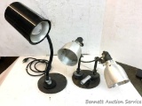 Magnetic Shop Lights: Three magnetic shop lights along with two metal plates for handy placement, or
